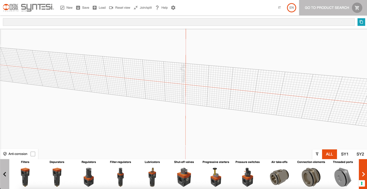 Startscherm van de Syntesi-configurator